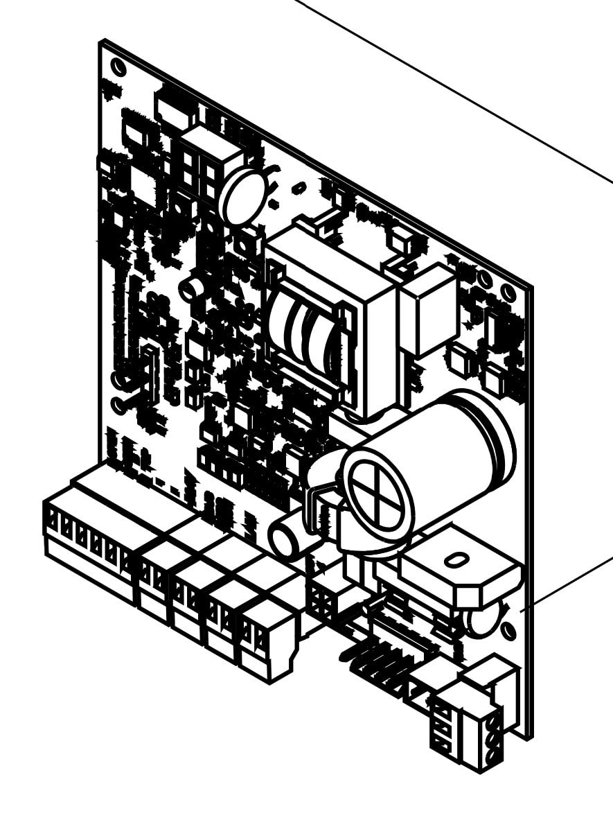 Faac - e734 - platine electronique. piece detachee pour gamma kit, c734