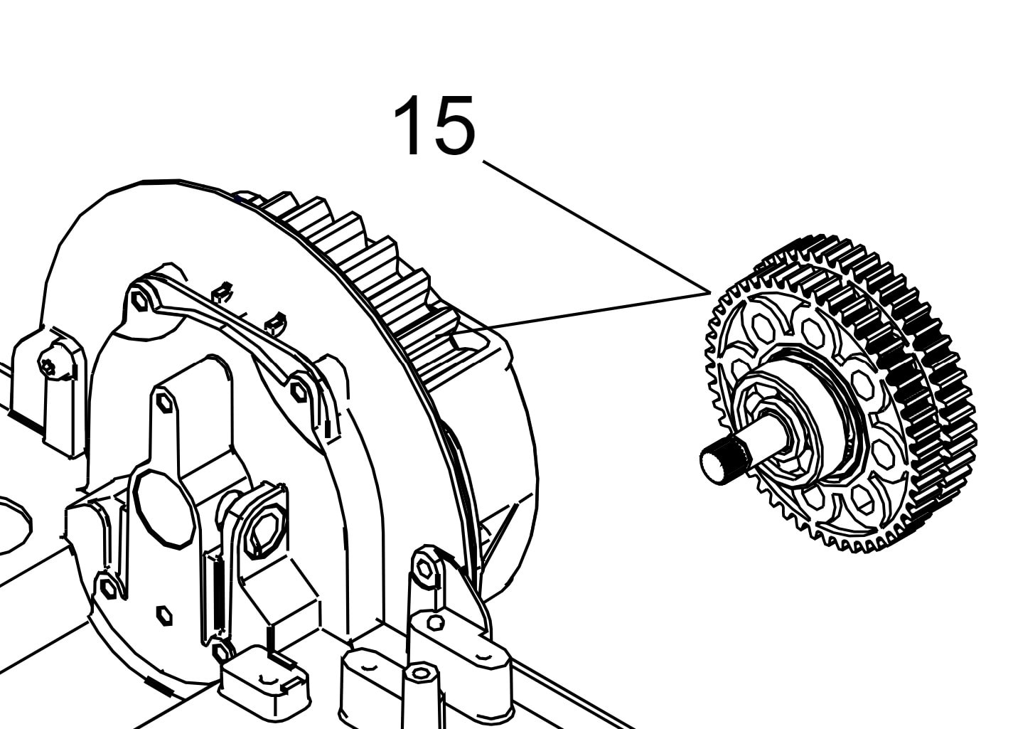 Faac - c720-c721 groupe engrenage interne pignon. piece detachee pour cyclo kit.