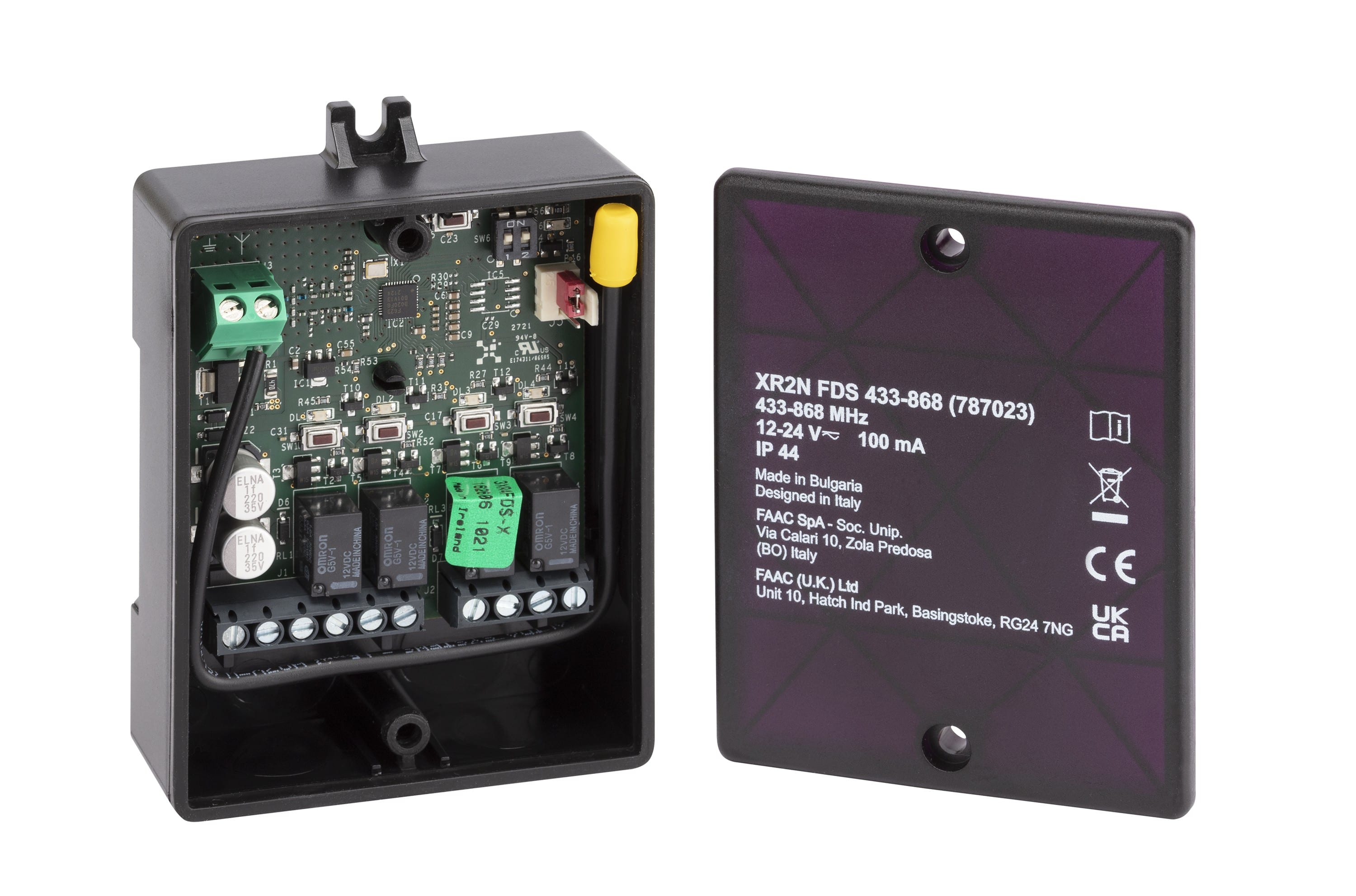Faac - Récepteur XR4N -  4 canaux 433Mhz/868Mhz. FDS, SLH, RC, DS 12/24Vac/dc