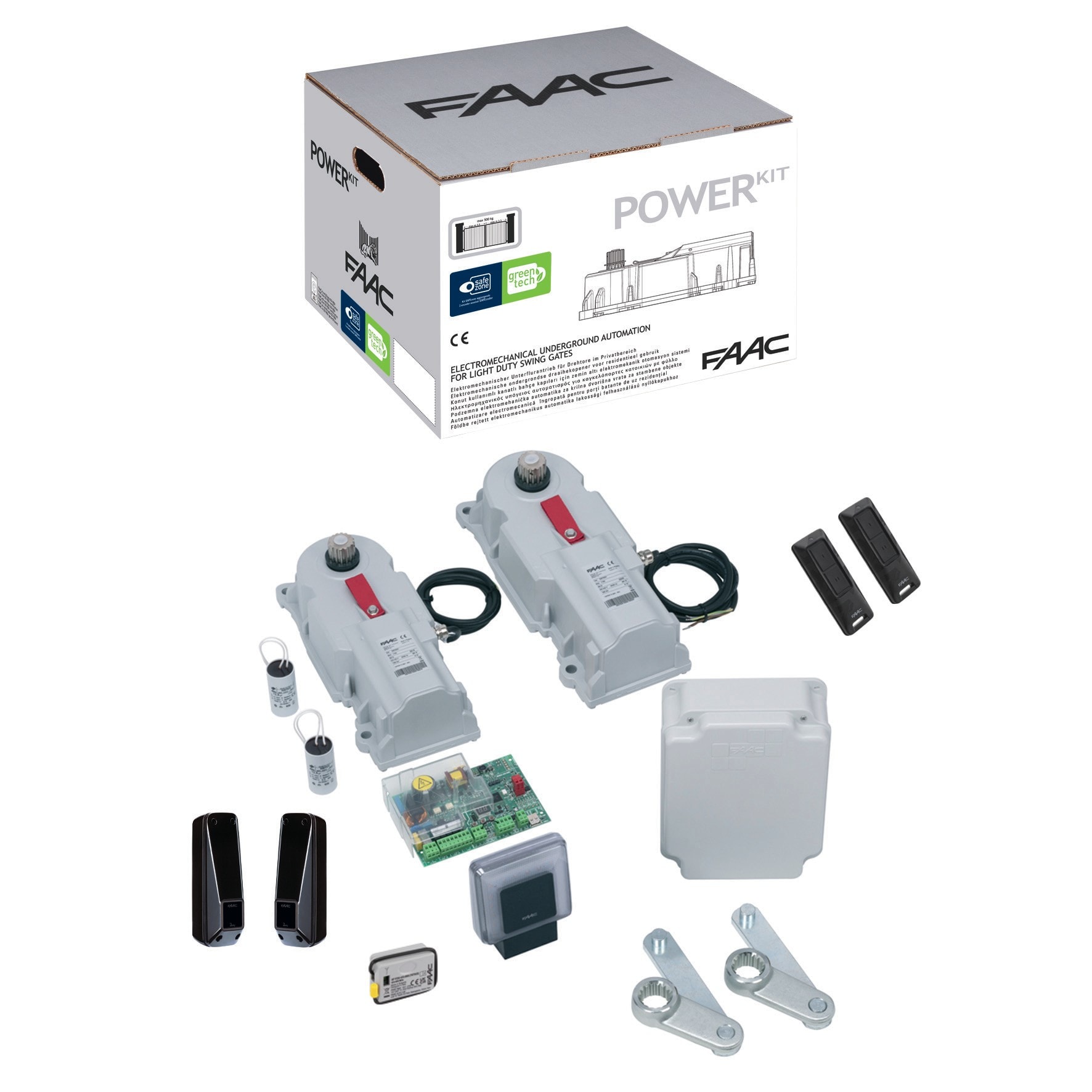 Faac - POWER Kit enterré, vantail max 3,5m. Opérateurs 770N. 230V. Kit sans caisson