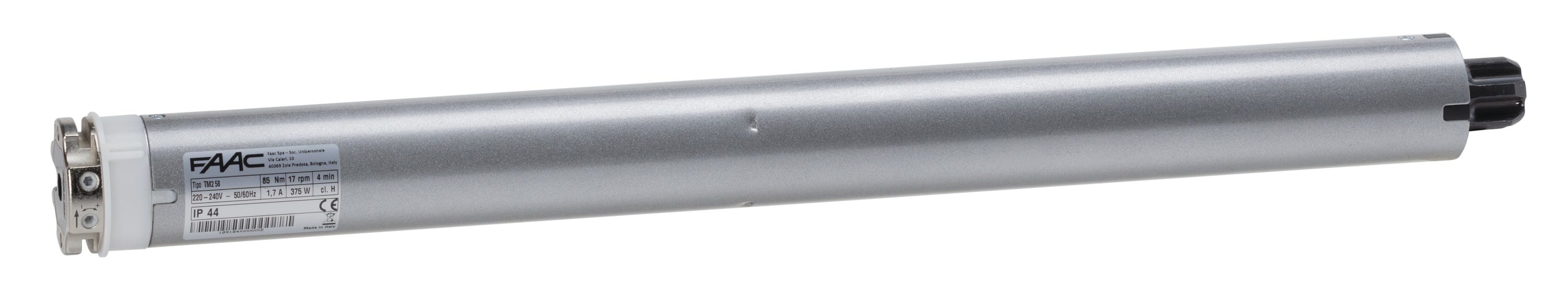 Faac - moteur pour volets roulants tm2 d. 58 100/11 tours/min_1 piece