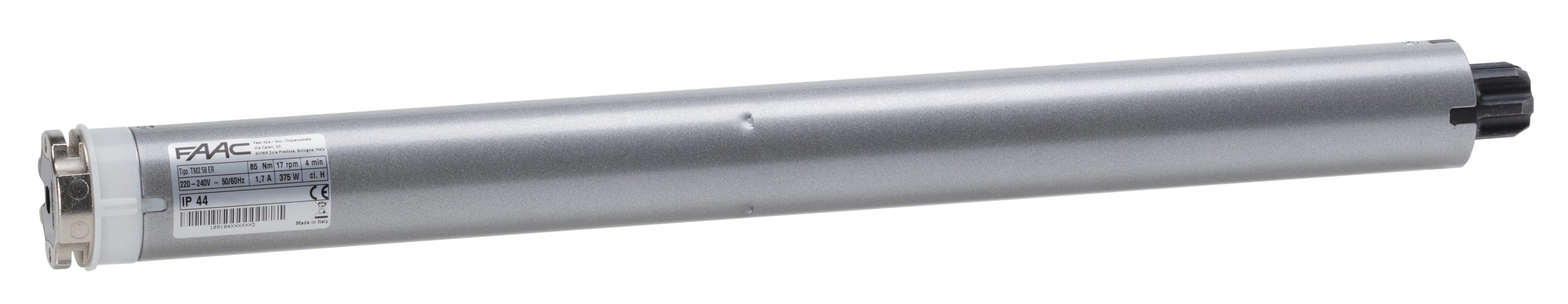 Faac - moteur pour volets roulants tm2 d. 58 er 85/17 tours/min_1 piece