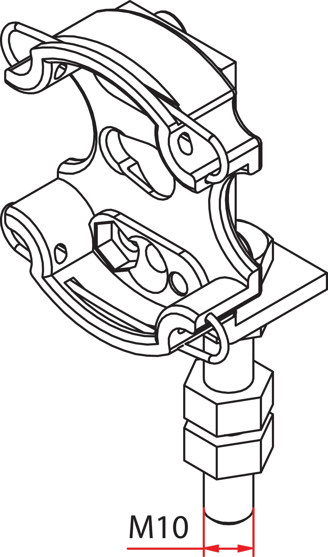 Faac - tm2 sup45 - clip sup.adj.h_1pc