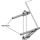 Faac - support panneau solaire pour barriere magnetic access solar