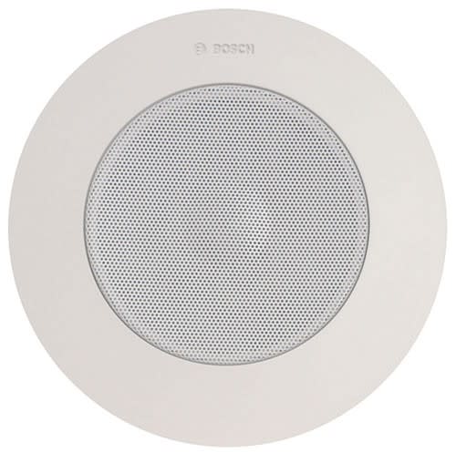 Bosch Security Systems - Haut-parleur de plafond 6 W, grille métallique circulaire, blanc RAL 9010.