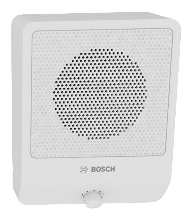 Bosch Security Systems - Haut-parleur 6W ABS, blanche pour installation au mur et reglage du volume