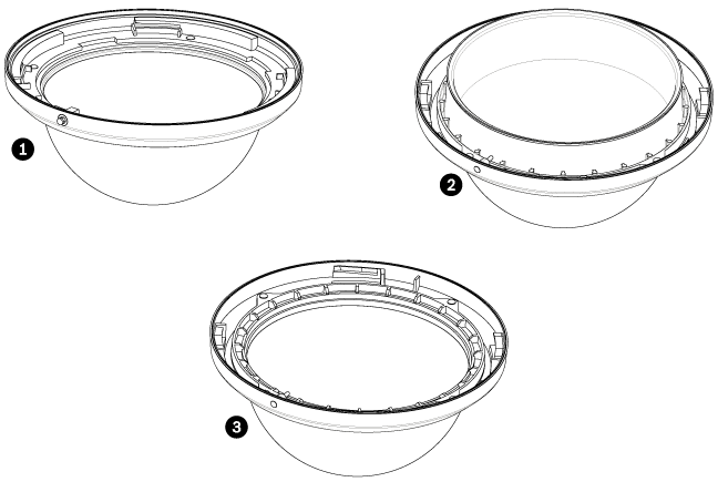 Bosch Security Systems - Bulle teintée_Antivandale- Polycarbonate_Pour AUTODOME VG5 Encastré