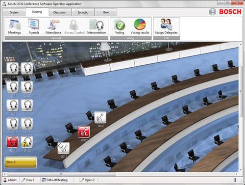 Bosch Security Systems - Logiciel fonction huissier et pour les pupitres IDESK messages 'parler moins vit