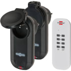 Brennenstuhl - Lot de 2 prises télécommandées avec télécommande RC CE1 0201 IP44