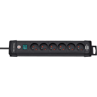 Brennenstuhl - Prolongateur multiprise Premium-Plus 6 prises noir 3m H05VV-F 3G1,5 *FR*