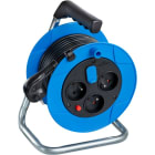 Brennenstuhl - Enrouleur de cable Standard Baby S noir-bleu 3 prises de courant electrique + 2