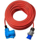 Brennenstuhl - Rallonge électrique SOLUTIONS OUTDOOR IP44 10m H07RN-F 3G2,5 rouge, double prise
