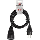 Brennenstuhl - Rallonge électrique 2m H05VV-F 3G1,0 noir