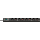 Brennenstuhl - Multiprise hugo! anthracite avec parasurtenseur 19500A, 8 prises 2m H05VV-F 3G1,