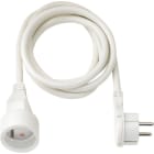 Brennenstuhl - Rallonge électrique avec fiche plate, blanche, 3m H05VV-F 3G1,5