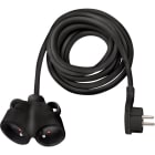 Brennenstuhl - Rallonge électrique avec fiche plate et double prise 3m H05VV-F 3G1,5 noir