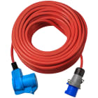 Brennenstuhl - Rallonge électrique SOLUTIONS OUTDOOR IP44 10m H07RN-F 3G2,5 rouge, double prise
