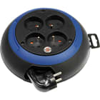 Brennenstuhl - Enrouleur de câble Design-Box CL-S noir/bleu 3m H05VV-F 3G1,0