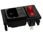 MCI - RLN-10F-2-P1 + RL11 VERT 0/I : embase secteur avec porte fusible et interrupteur
