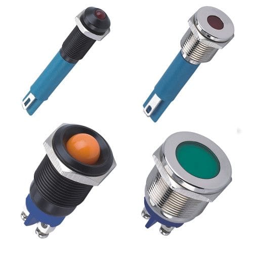 MCI - MQ12G-D/G/12V/N: voyant IP67 à LED verte 12V pour découpe Ø12mm