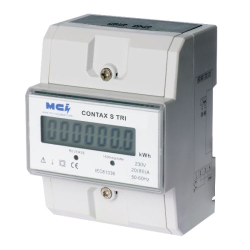 MCI - CONTAX S TRI : compteur électrique tétra à raccorder sur TI 5A