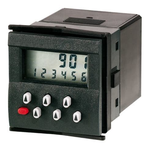 MCI - PRESEL 901 : compteur d'impulsions ou horaire à présélection. Entrée 12-230V.