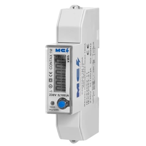 MCI - CONTAX 1M MUL 100A MID : compteur monophasé MID 100A, multi-mesure, com Modbus