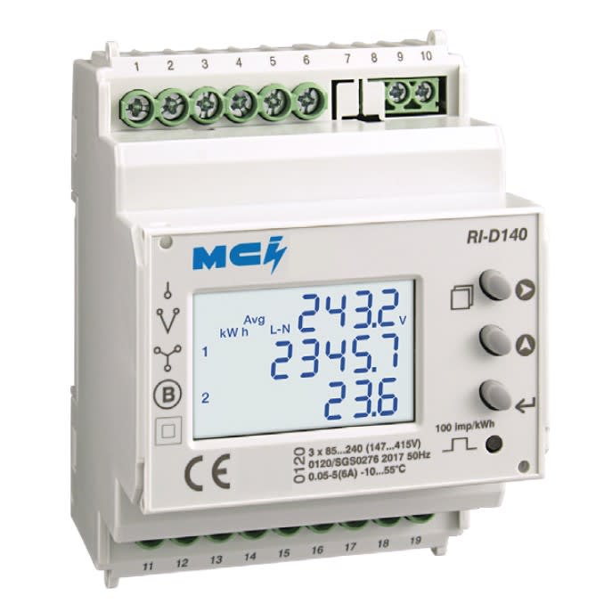 MCI - RI-D240 : centrale de mesure modulaire, com Modbus, à raccorder sur TI.