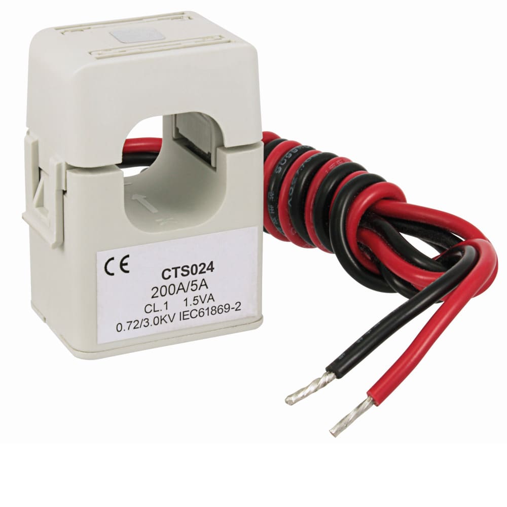 MCI - Transformateur d'intensité monophasé ouvrant CTS024 200/5A, sorties fils 1m