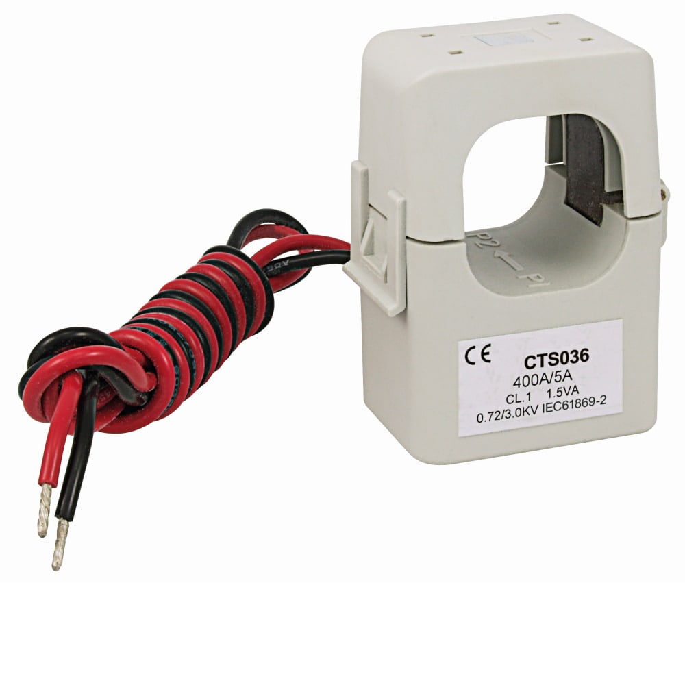 MCI - Transformateur d'intensité monophasé ouvrant CTS036 400/5A, sorties fils 1m