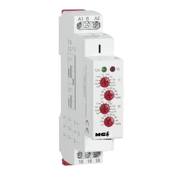 MCI - MRT8-S1/W : clignoteur asymétrique modulaire à double tempo 12?240Vca/cc