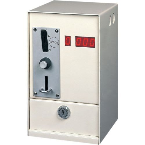 MCI - M680 50 CTS EURO 230V : minuteur-monnayeur avec afficheur. Boîtier inox saillie