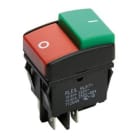MCI - RL2T2-21-2-BK-GR/RE-P1 : poussoir ON-OFF bipolaire pour découpe 30x22mm