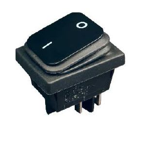 MCI - RL2P-21-C-2-BK/BK-P1 : interrupteur ON-OFF bipolaire pour découpe 30x22mm