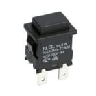 MCI - RL56-11(ON)-R-0-BK/BK-P4-0-0 : poussoir ON-OFF unipolaire pour découpe 19x13mm