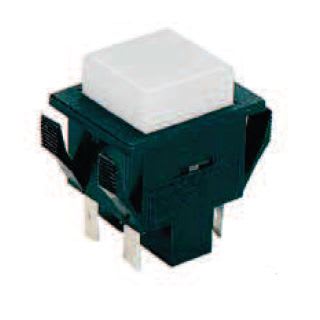 MCI - 1110 P B5 N/ST : bouton-poussoir ON-OFF bipolaire pour découpe 27,2x22,2mm