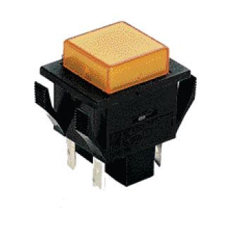 MCI - 1110 PN B5 250V N/KR : bouton-poussoir ON-OFF bipolaire pour découpe 27,2x22,2mm