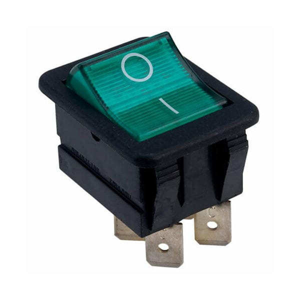 MCI - 1610 F B5 250V N/KV +G001B : interrupteur ON-OFF bipolaire, découpe 27,2x22,2mm