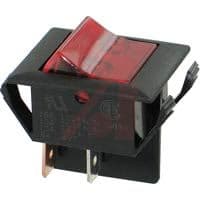 MCI - 1610 N B5 250V N/KR : interrupteur ON-OFF bipolaire, découpe 27,2x22,2mm