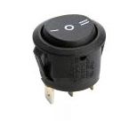 MCI - RL35-13-G-7-BK/BK-P5-0-0 : interrupteur ON-OFF-ON unipolaire pour découpe Ø20mm