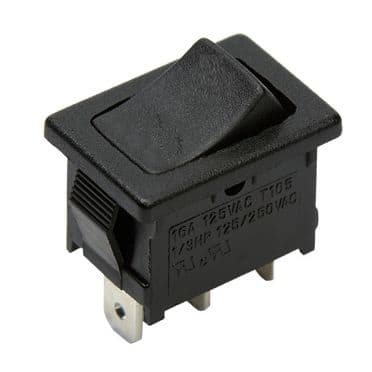 MCI - RL31-11(OFF)-G-0-BK/BK-P5 : interrupteur ON-(OFF) unipolaire, découpe 19x13mm