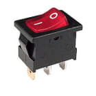 MCI - RL33-11/N-G-2-RE/BK-P4-2 : interrupteur ON-OFF unipolaire pour découpe 19x13mm