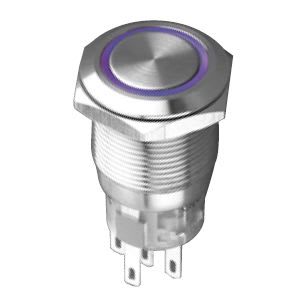 MCI - MAS1-AMQ-22ZE/B/230V/S : bouton poussoir 2NO/NF maintenu pour découpe Ø19mm