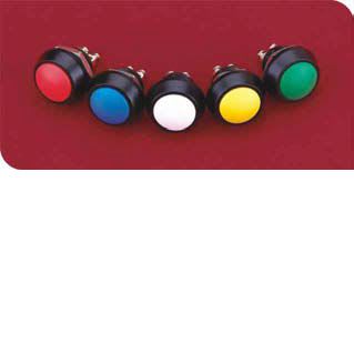 MCI - MQ12B-10/Y/A : bouton poussoir OFF-(ON) unipolaire pour découpe Ø12mm