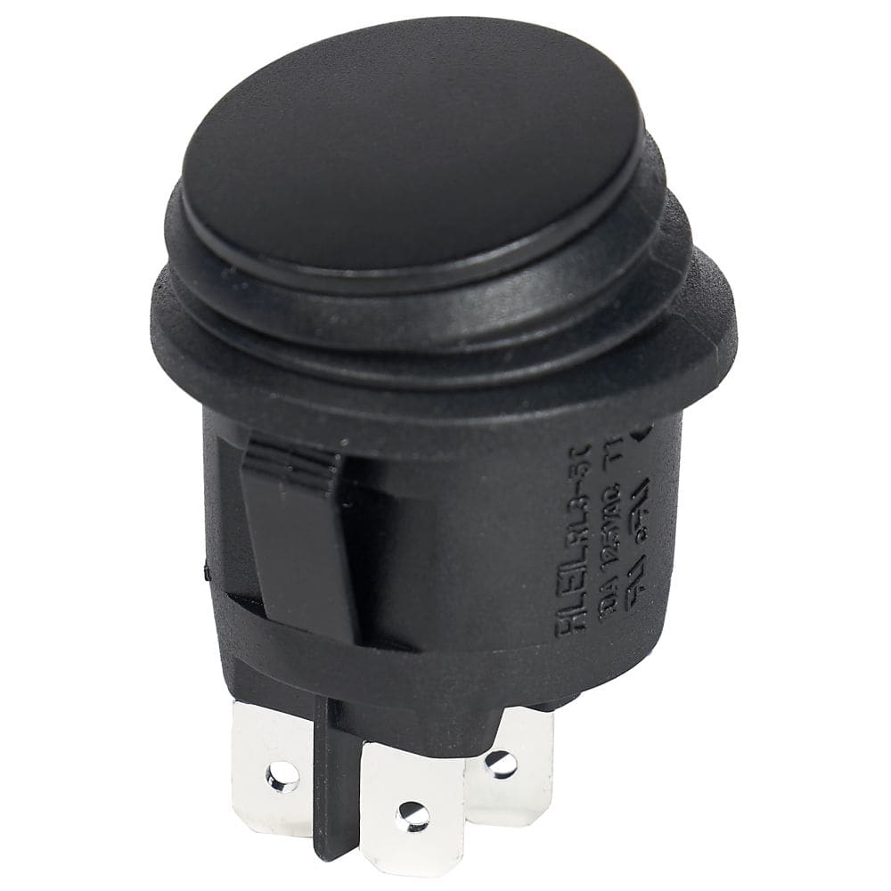 MCI - RL35X-P-23-H-7-BK/BK-P5 : inverseur ON-OFF-ON bip, découpe Ø22mm