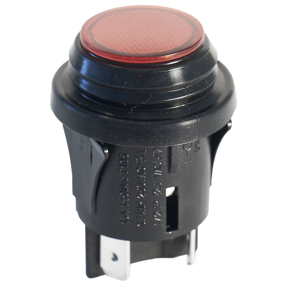 MCI - RL51P-21/N-0-RE/BK-P1...2 : poussoir IP65 ON-OFF maintenu bip, découpe Ø25mm