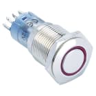 MCI - MAS2MQF-22ZE/R/12V/S/IP67 : bouton poussoir 2NO/NF maintenu pour découpe Ø16mm