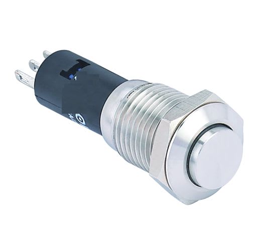MCI - MQ10-K-11: bouton poussoir métallique pour découpe Ø10mm