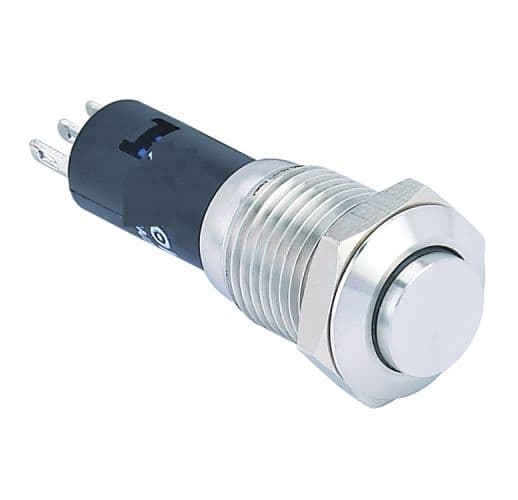 MCI - MAS4MQH-11: bouton poussoir métallique pour découpe Ø12mm