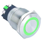 MCI - MQ22L-11E/R/12V/S: bouton poussoir métallique pour découpe Ø22mm